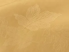 平和屋着物■上質な色無地　舞葉地紋　鳥の子色　正絹　逸品　CABE1664ev