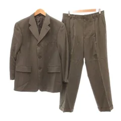 ダーバン DURBAN スーツ セットアップ 上下 ジャケット パンツ 94AB4 総柄 3B シングル ブラウン /SX ■GY06