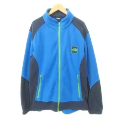 ザノースフェイス THE NORTH FACE NGF35D00 韓国 フリース ジャケット ロゴ 厚手 110 XXLサイズ 青 ブルー ■GY47