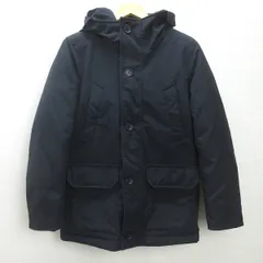 t■ユニクロ/UNIQLO フーディー ノンキルトダウンジャケット■紺【メンズS】MENS/21【中古】