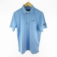Callaway ゴルフポロシャツ LLストライプ ブルー - メルカリ