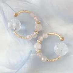 【さとう式公式カフ】4月の誕生石モルガナイトと青龍水晶のビューティーカフ