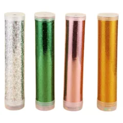 万華鏡 手作り キット DIY 素材セット 5個 ランダムカラー カレイドスコープ 親子 工作 プレゼント (メタリック) [メタリック]