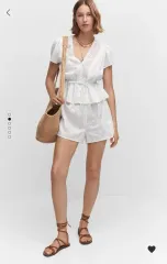 マンゴ 白 レース ブラウス xs 新品