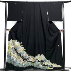 友禅 黒留袖 作家もの 身丈157 裄64 友禅 正絹 着物 022b p - メルカリ