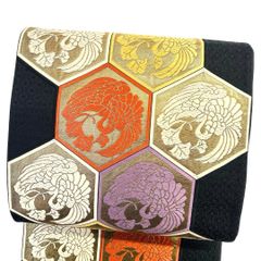 袋帯 七宝 花菱 花紋 金糸 着物 042b p - メルカリ