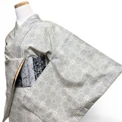小紋 身丈155 裄64 絞り 七宝 雲文様 鹿の子 着物 053b - メルカリ