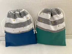 No.56 巾着袋　コップ袋　給食袋　Mサイズ