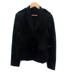 セオリー Theory テーラードジャケット シングルボタン 総裏地 ミドル丈 0 XS 黒 ブラック /HO36