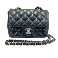 CHANEL シャネル ミニマトラッセ ラムスキン チェーンショルダーバッグ A35200 30番台シリアル レザー ブラック シルバー金具 クロスボディ クラシック ココマーク ポシェット Bランク 中古 鑑定済 シャネルバッグ【1/28価格改定】