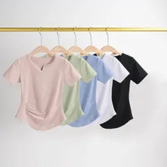 ヨガシャツ 速乾 半袖 女性用 フィットネス ランニング アウトドア プラティス