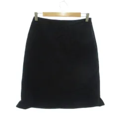 ジルサンダー JIL SANDER イタリア製 タイトスカート 36 ミニ丈 カシミヤ 絹 シルク 紺 ネイビー /NU ■ECA002のサムネイル