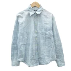 バーバリー ロンドン BURBERRY LONDON カジュアルシャツ 長袖 チェック柄 M 水色 /SY51 ■ECD001