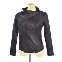 ザラウーマン ZARA WOMAN フェイクレザー ライダースジャケット ブルゾン M 黒 ブラック ■ECD001