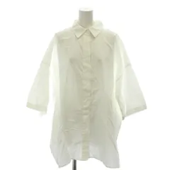 ジーナシス JEANASIS シャツ ブラウス F オフホワイト 無地 レギュラーカラー 七分袖 /GG ■ECB001