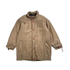 シルク100% OLIVER オリバー BY VALENTINO ヴァレンティノ 中綿 コート 52 /カーキ ベージュ系メンズ  希少 ビンテージのサムネイル