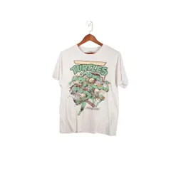TMNT Teenage Mutant Ninja Turtles Graphic T-shirt M Size White Nickelodeon Official Merch