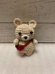 ハンドメイド　あみぐるみ　ぬいぐるみ　くま
