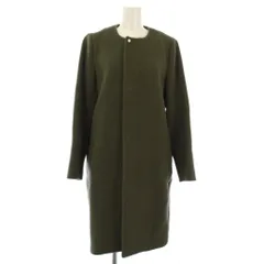 マカフィー MACPHEE トゥモローランド ノーカラーコート アウター ジップアップ 34 カーキ 12-08-74-08703 /TK ■ECD001