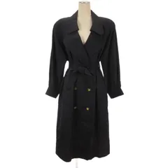 レリアン Leilian スプリングコート シルク ネイビー 9 ■GY12