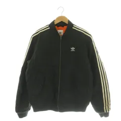 アディダスオリジナルス adidas originals BOMBER PADDED JACKET ボンバーパデッドジャケット 中綿 ナイロン ブルゾン 3ライン ロゴ ジップアップ 黒 ブラック ED5825 /BB ■GY01