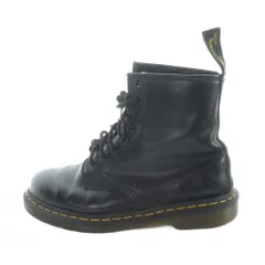 ドクターマーチン DR.MARTENS 8ホール ショートブーツ レザー マーチンソール ロゴ 黒 ブラック ■GY11 /MQ