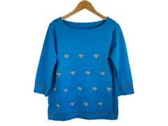 k05250311010　espace de calma　Lサイズ　青×白×紫×黄　　トップス　ニットorセーター　春夏