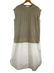 k05250306075　chocol raffine　フリーサイズ　ベージュ×黒×白　　ワンピース or ドレス　ワンピース　春夏