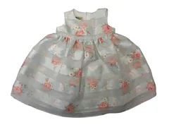 k05250306073　Purple Rose　6/9Ｍ　白×ピンク×緑　70サイズ程度　ワンピース or ドレス　ドレス　通年