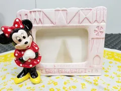 東京ディズニーランド　ミニーマウス　フォトフレーム　写真立て　陶器製　ヴィンテージ品　 A6460Ａ99