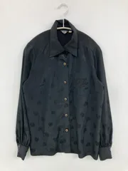 シャツ/ブラウス ブラック 長袖 レギュラーカラー 刺繍 その他総柄