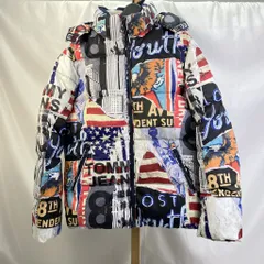 01w-6340 TOMMY JEANS   総柄中綿ジャケット 厚手  アウター  ポリエステル  サイズS  メンズ 【中古品】
