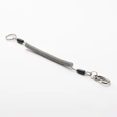 ２個セット　ピアスカラビナワイヤーコイルキーホルダー　プチギフト　店舗用品　事務用品　防犯用品　防災用品　落下防止　紛失防止　業務用　備品　卸値