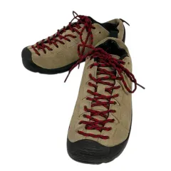 キーン KEEN 1004347 スニーカー ローカット レースアップ 無地 スエード ロゴ ステッチ 25cm ベージュ 黒 ブラック 赤 レッド