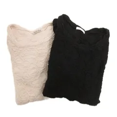 スティーブンアラン Steven Alan 2点 セット まとめ シュリンクジャージーTシャツ カットソー 半袖 ギャザー 黒 アイボリー