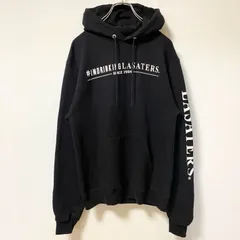 古着 used　Champion　チャンピオン　長袖ロゴデザインパーカー　バックプリント　コーヒー　LASATERS　黒　ブラック