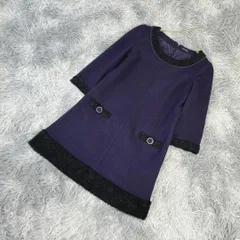 【美品】LEST ROSE ウールワンピース (2) 上品 エレガント 一点もの