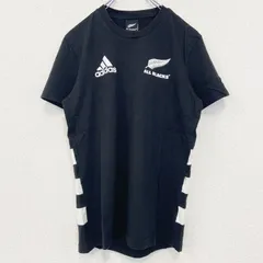 古着 used　adidas アディダス　半袖オフィシャルプリントTシャツ　ニュージーランド　オールブラックス　ラグビー　Sサイズ