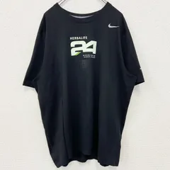 古着 used　NIKE ナイキ　半袖プリントTシャツ　DRI-FIT　クルーネック　スウッシュロゴ　黒　ブラック　XLサイズ