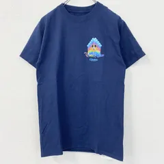 古着 used　Hanes　ヘインズ　半袖プリントTシャツ　ディズニーランド　ミッキーマウス　レトロ　ネイビー　紺　Sサイズ