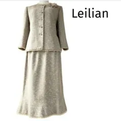 未使用に近い 高級レリアン コサージュ付き 素敵な春物セットアップ 13号