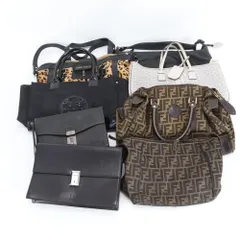 まとめ 8点 セット フェンディ ダンヒル トリーバーチ フルラ レザー ボストン バッグ 出張 旅行 メンズ レディース RRM DP56-9【中古】