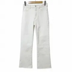 ルーニィ LOUNIE 美品 デニムパンツ ジーンズ セミフレア カットオフ ストレッチ 生成り 36 S相当 Xのサムネイル