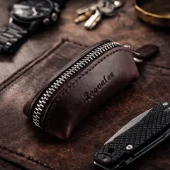 新品 小銭入れ 極小 本革 コインケース YKKファスー ダークブラウン