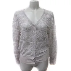 レイカズン Ray cassin カーディガン ニット 透かし編み 長袖 F ベージュ /YI