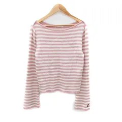 フーズフーチコ who's who Chico カットソー 長袖 ラウンドネック ボーダー柄 フレアスリーブ F ピンク 白 ホワイト /SY37