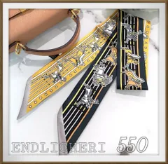 【SALE 】リボンスカーフ　バッグスカーフ　バッグチャーム550#