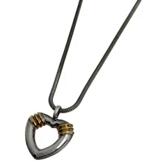ティファニー TIFFANY&Co. ハートモチーフ ネックレス K18 コンビ ネックレス シルバー925 750 シルバー ゴールド レディース 【中古】