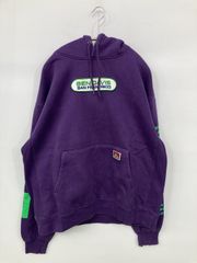 BEN DAVIS ベンデイビス パーカー L パープル コットン 前面プリント バックプリント ワンポイント ブランドロゴ プルオーバー 長袖