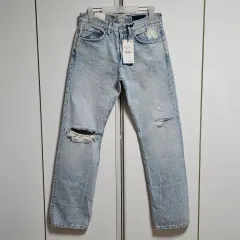 ZARA ライトブルー BLEACH（ブリーチ） 未使用 レディース ダメージジーンズ 28-29